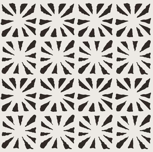 Ismoon Peel and Stick Wallpaper Boho Geometric Wallpaper Black and Beige by Ismoon