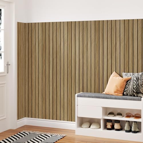 Herringbone Wood Panels for Wall Brown 3D Wall Panels 24"x196" - Image 7