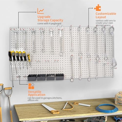 FRAYSCENT Peg Board for Wall 48x24 inch - Image 6