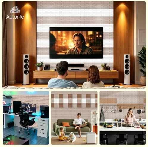 Acoustic Panels, Brick Sound Proof Wall Panels, 11.8”x11.8”, 12 Pack - Image 7