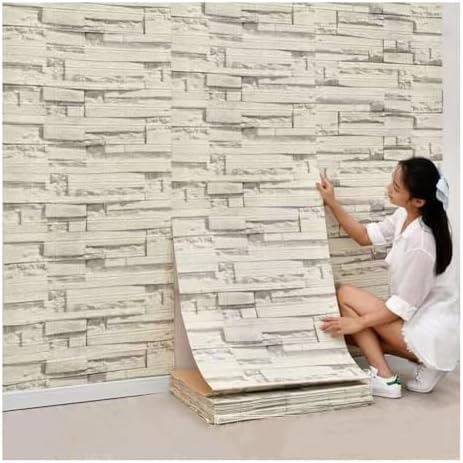 Queenbox 27.6x196.9 in Faux Brick Peel and Stick Foam Soft Waterproof Wall Panel - Image 2