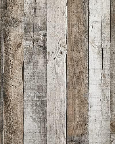 Yun-aeon Natural Wood-Grey Contact Paper Peel and Stick Wallpaper by YUN-aeonPeelandStickWall