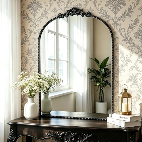 ZIYOO Vintage Baroque Arched Wall Mirror 36"x24" - Image 5