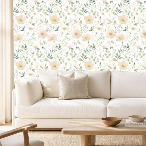 Floral Peel and Stick Wallpaper 17.7in x 70.8in - Image 5