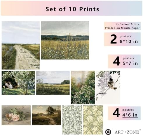 A ART·ZONE French Country 10pcs Mixed Unframed Poster Landscape Prints - Image 2