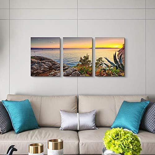 TTHYUEWS Wall Art For Living room beach sunset landscape Wall Decor for artwork - Image 3