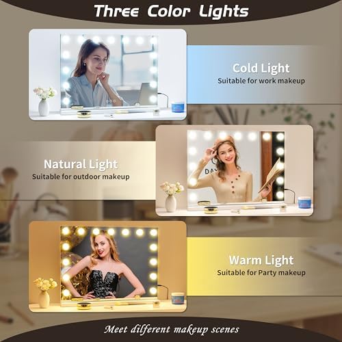 Vanity Mirror with Lights Lighted Makeup Mirror with 15 Dimmable LED Bulbs - Image 2