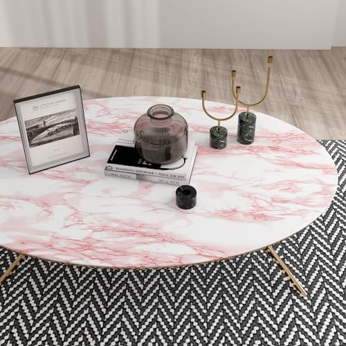 Marble Contact Paper Pink Extra Wide Peel and Stick - Image 2