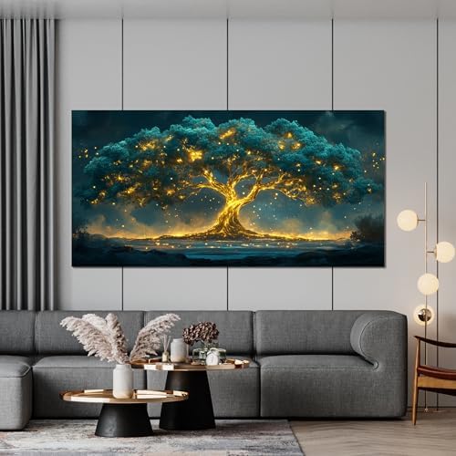 Canvas Wall Art Decor Artwork for Walls Green Wall Art Decor Large Tree of Life - Image 4