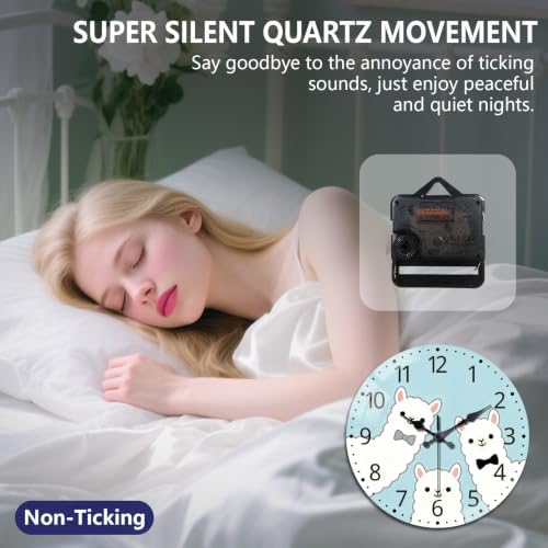 peacoblue Alpaca Wall Clocks Battery Operated - Image 4