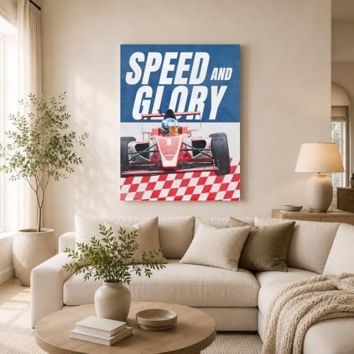 InkFlow Posters Racing Car Canvas Poster - Image 2