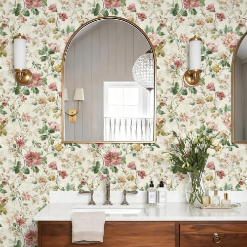 Nukofal Vintage Floral Peel and Stick Wallpaper - Image 4