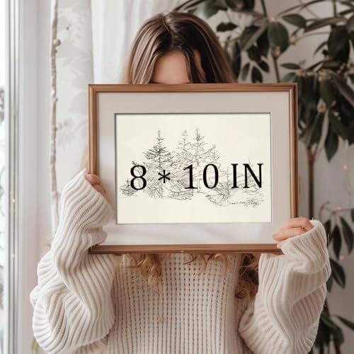 uniro Pine Tree Vintage Wall Art Gray Prints - Image 3