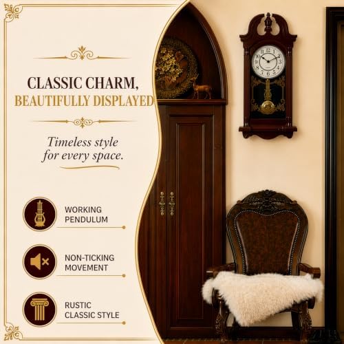 Clockswise Vintage Grandfather Wall Clock - Image 4
