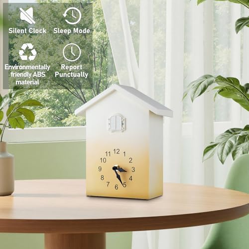 KEYPOWER Cuckoo Clock Cuckoo Wall Clock, Natural Bird Voices Or Cuckoo Call - Image 2