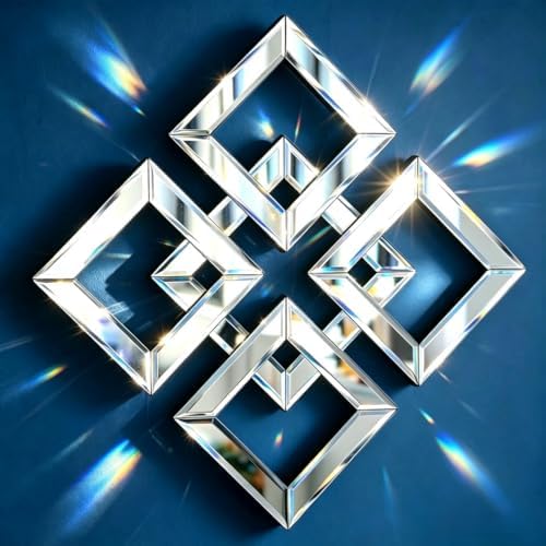 QMDECOR 2 Pack Silver Mirrored Wall Decor 12.2x12.2” Decorative Mirror Modern - Image 4