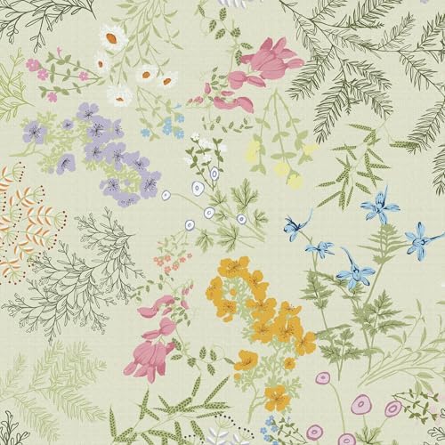 Peel and Stick Wallpaper Vintage Floral Wallpaper Boho Leaf Contact Paper by Micpolo