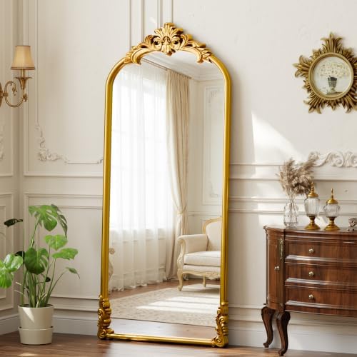 69"x28" Vintage Gold Arched Full Length Mirror - Image 2