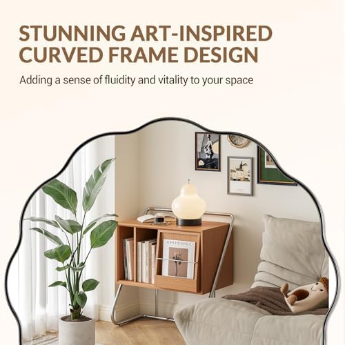 ANDY STAR Chrome Round Wall Mirror 24 inch, Polished Metal Frame Circle - Image 5