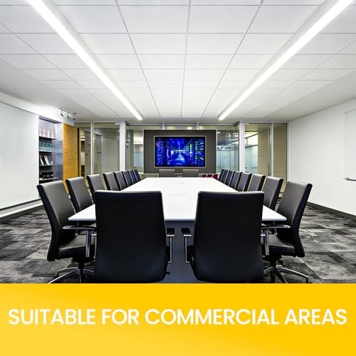 6 PCS 2x2 FT White Ceiling Tiles, 24x24 Inch PVC Waterproof Smooth Drop Ceiling - Image 4