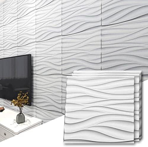 Art3d 19.7" x 19.7" Wall Panel Wavy by Art3d
