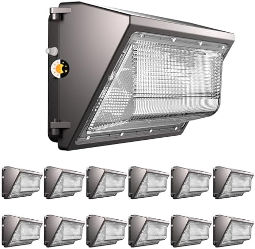 Lightdot 12 Pack 250W LED Wall Pack Lights, Wall Mount Outdoor Exterior Lighting by LightdotLighting