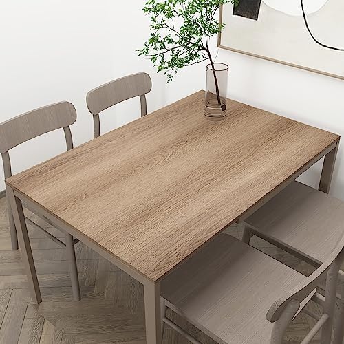 48x354inch Extra Wide Walnut Wood Wallpaper Light Brown Wood Grain Vinyl Wrap - Image 6