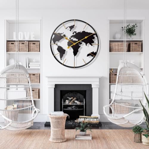 Large World Map Wall Clock - Image 6