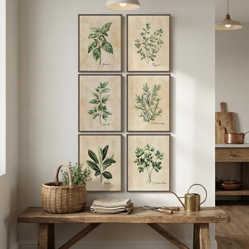 Framed Neutral Sage Green Botanical Wall Art - Image 4