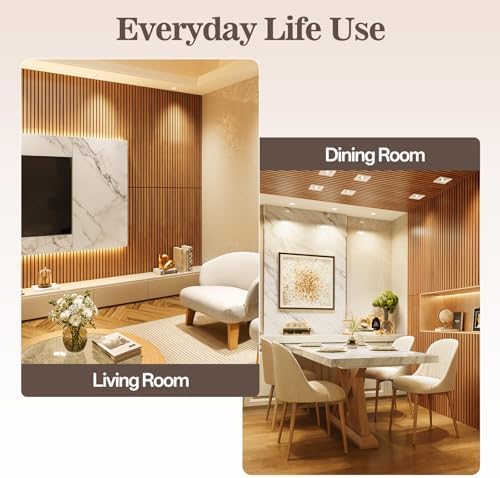 4 Pack Acoustic Wood Panels for Wall 47.24" x 12.79" Soundproof - Image 3