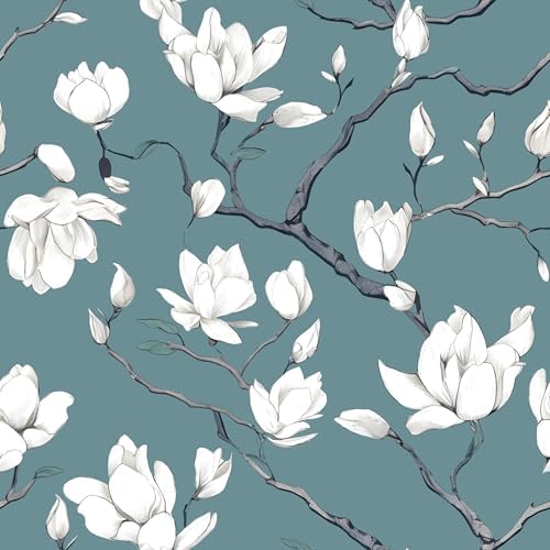 Laatse Vintage Floral Orchid Wallpaper Peel and Stick 17.5" x 118" by Laatse