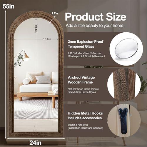 Delma Arched Full Length Mirror - Image 3