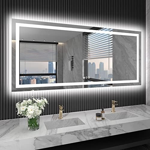LOAAO 72"X32" LED Bathroom Mirror by LOAAO