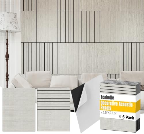 Teabelle 6 Pack Self-Adhesive Acoustic Panels by Teabelle