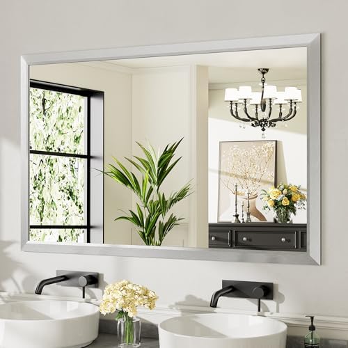 Briivue Bathroom Wall Mirror, 55x36 Inch by Briivuemodernmirrors