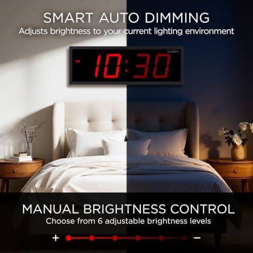 Ivation Large Digital Wall Clock - Image 4