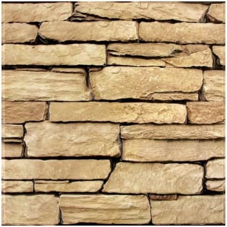 Commomy 3D Faux Stone Wall Panels Peel and Stick 10 Pcs 11.8" x 11.8" by CommomyDecor