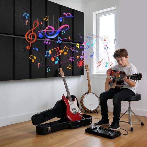 4 PCS 2" Thick Acoustic Panels, 23.6" x 11.8", Fiberglass Sound Absorbing Panels - Image 3