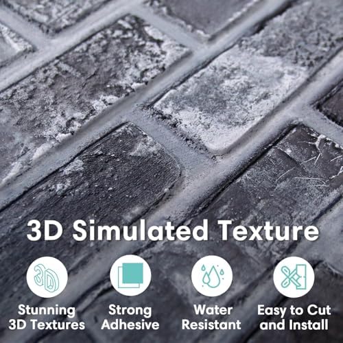 Commomy 3D Peel and Stick Faux Brick Wall Panels - Image 2