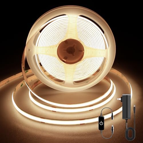 Pandery COB LED Strip, LED Strip Lights 5M/16.4ft, Touch Dimmable LED Strips by PanderyCOBLightUPYourLife