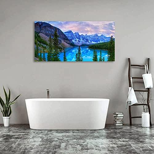Mountain Lake Wall Art Living Room Wall Decor Banff National Park Nature - Image 6