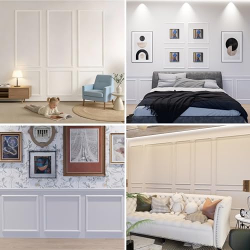 Wainscoting Molding Kit, 6 Frames, 50 x 40 and 50 x 20 Inch - Image 5