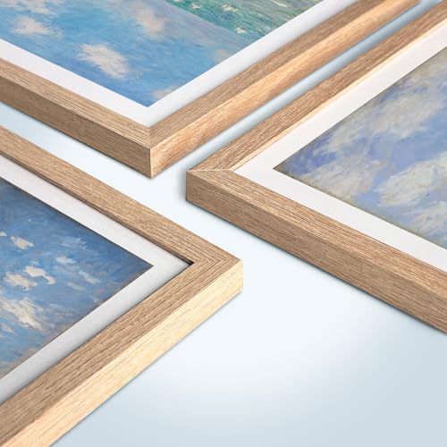Vintage Claude Monet Canvas Wall Art, Framed Impressionism Landscape Paintings - Image 7