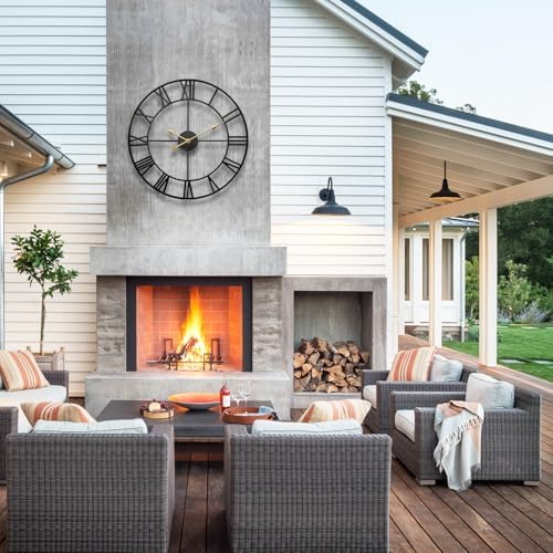 30 Inch Large Outdoor Clock for Patio Waterproof - Image 2