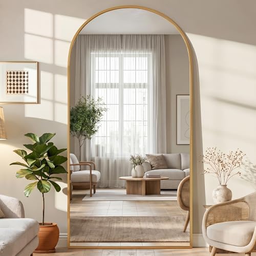 81"x41" Arched Full Length Mirror, Full Body Floor Mirror by Unknown
