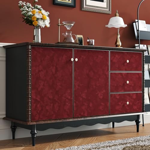 Deep Red Velvet Drawer Liner Vintage Maroon Velvet Fabric Wallpaper Peel and - Image 4
