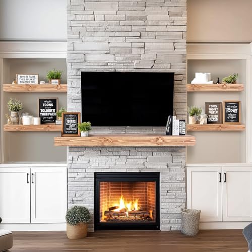 Floating Shelves, 36 x 7 Inch Fireplace Mantel - Image 2