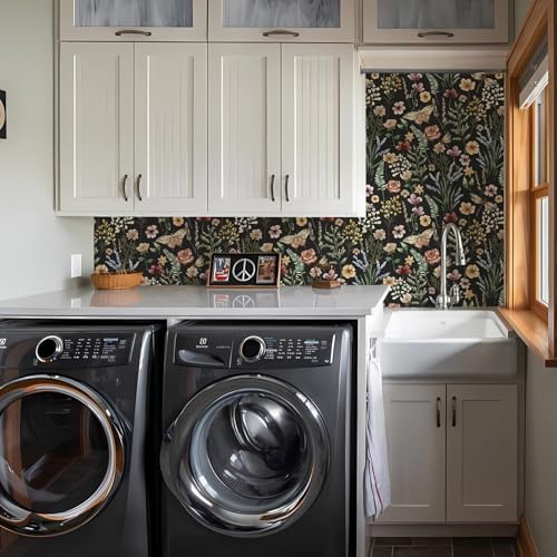 Orainege Vintage Floral Wallpaper Peel and Stick Wallpaper Boho Removable - Image 5
