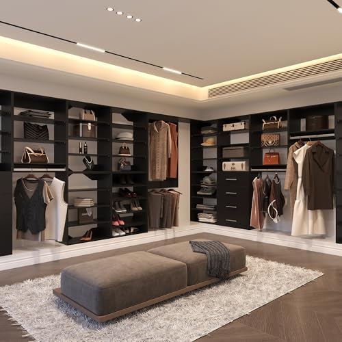Double Hanging Closet Unit, Modular Closet System, Wood Closet System Organizer - Image 3