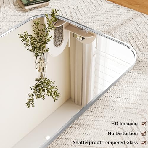 Oversized Full Length Mirror 81"x41" Arched Floor Standing Mirror - Image 4